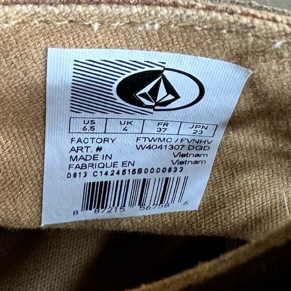 Volcom Damen Buzz Perforated Hi Top Sneakers Goldfarben Gold Dust Women’s 6.5 - Picture 10 of 11